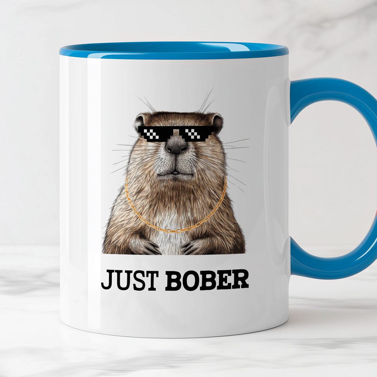Kubek z nadrukiem "Just bober"