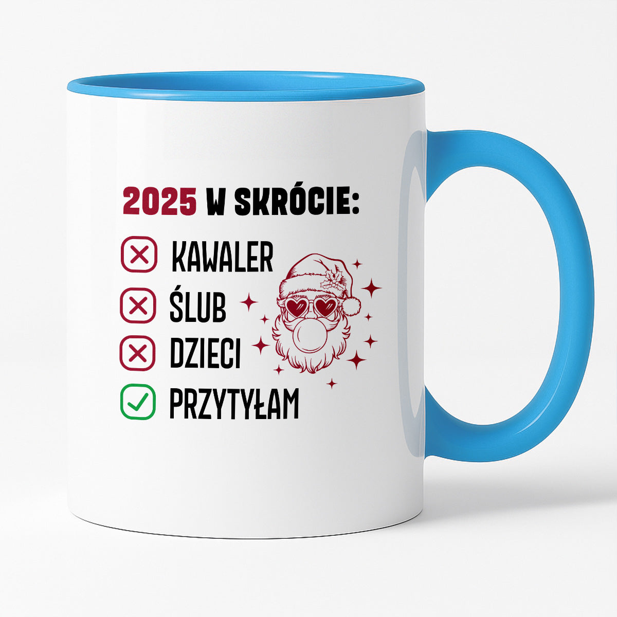 Kubek świąteczny z Mikołajem "2025 w skrócie" I