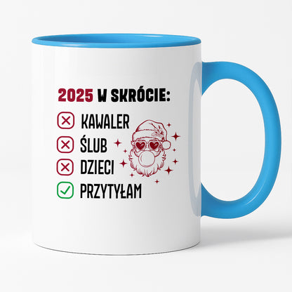 Kubek świąteczny z Mikołajem "2025 w skrócie" I