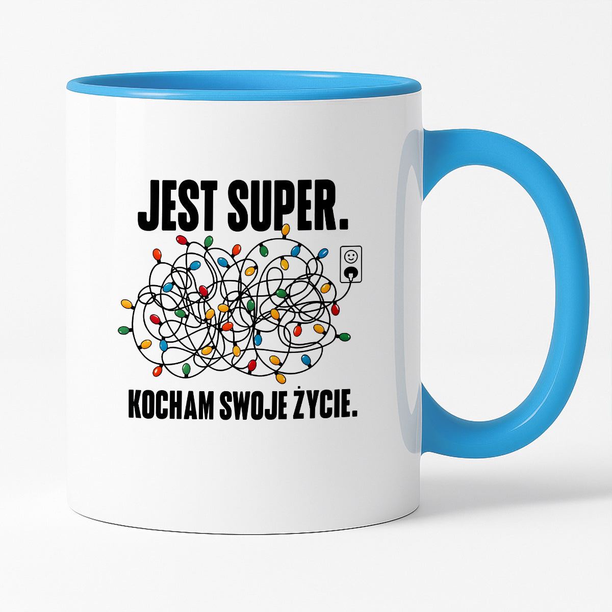 Kubek świąteczny "Jest super. Kocham swoje życie."