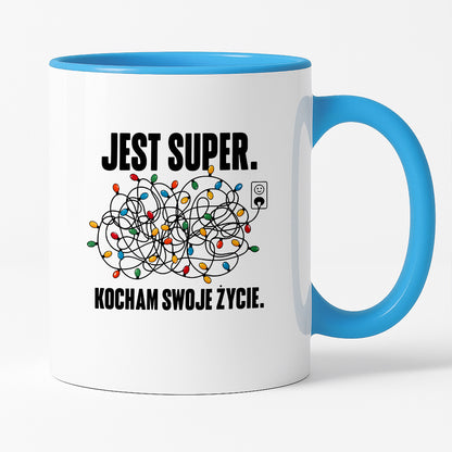 Kubek świąteczny "Jest super. Kocham swoje życie."