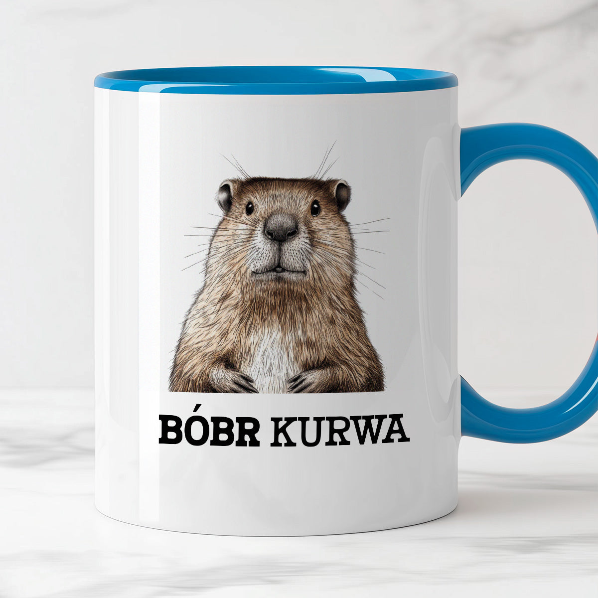 Kubek z nadrukiem "Bóbr kurwa"