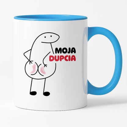 Kubek z nadrukiem "Moja dupcia"