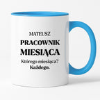 Kubek z nadrukiem - "Pracownik miesiąca z imieniem"