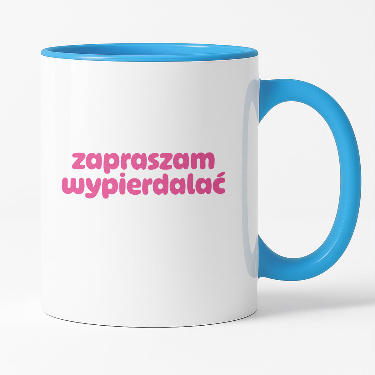 Kubek z nadrukiem "zapraszam wypierdalać" v2