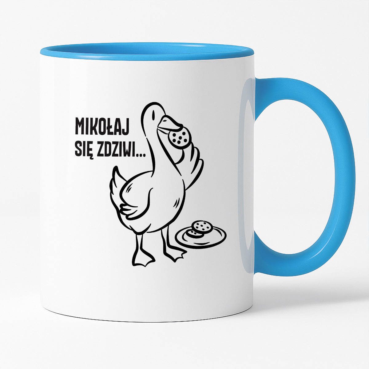 Kubek świąteczny z GĄSKĄ - "MIKOŁAJ SIĘ ZDZIWI"