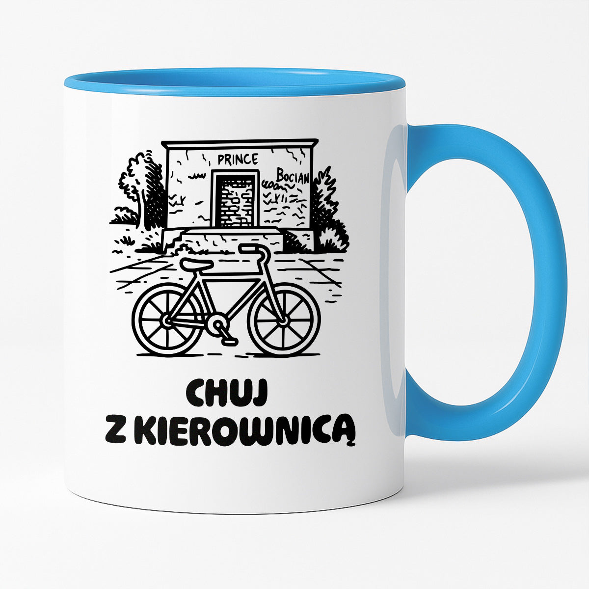 Kubek z nadrukiem - HITY POLSKIEGO INTERNETU - PAWEŁ JUMPER - "Chuj z kierownicą"