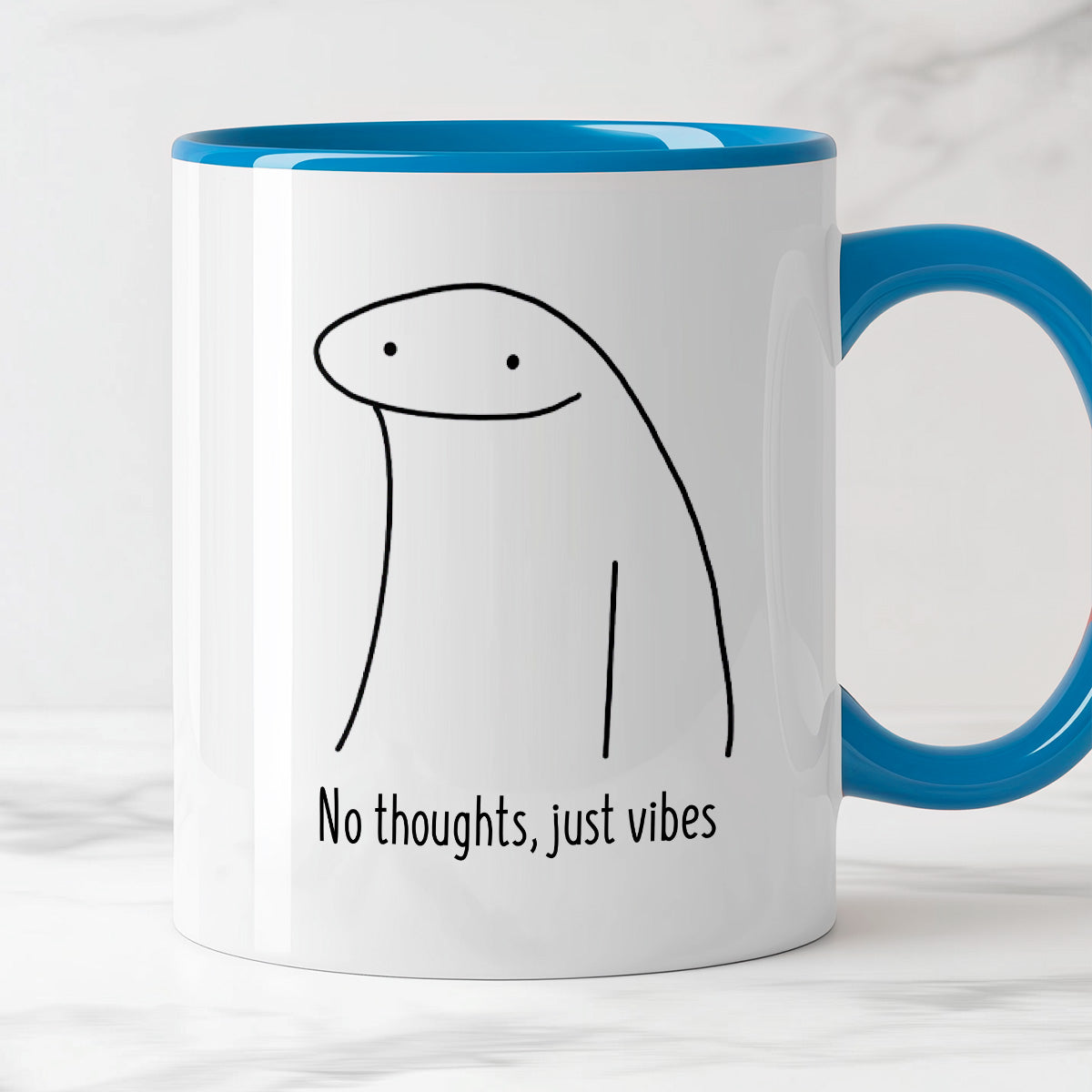 Kubek z nadrukiem "No thoughts, just vibes"