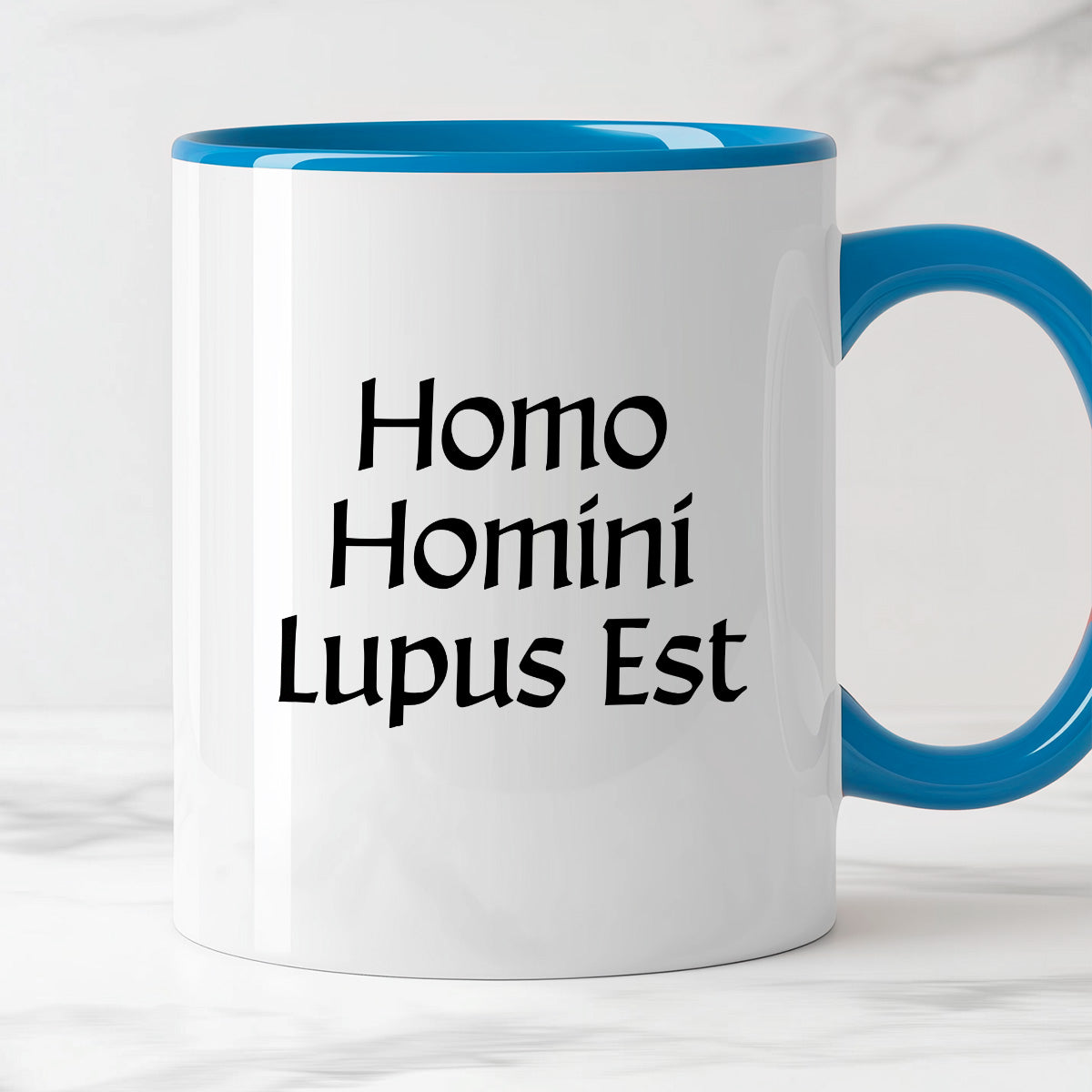 Kubek z nadrukiem "Homo Homini Lupus Est" v2