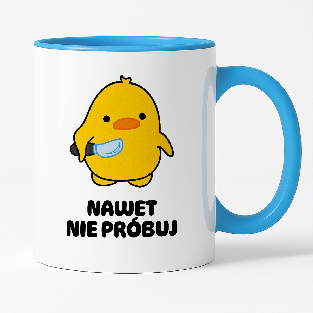 Kubek z nadrukiem - "Nawet nie próbuj"