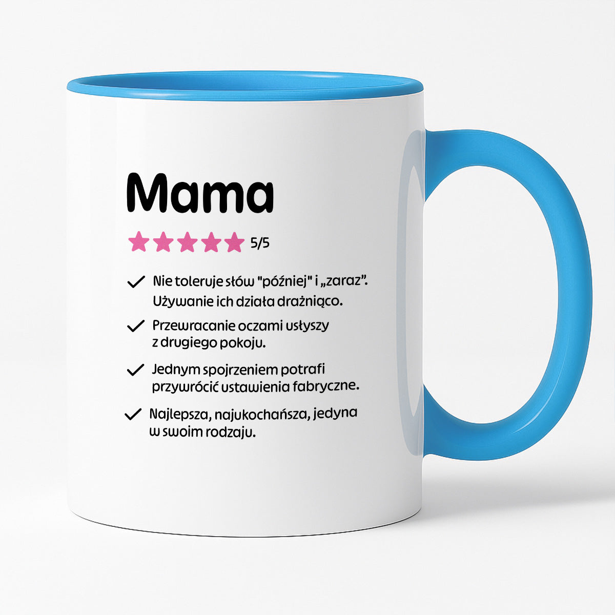 Kubek z nadrukiem - "Mama 5/5"