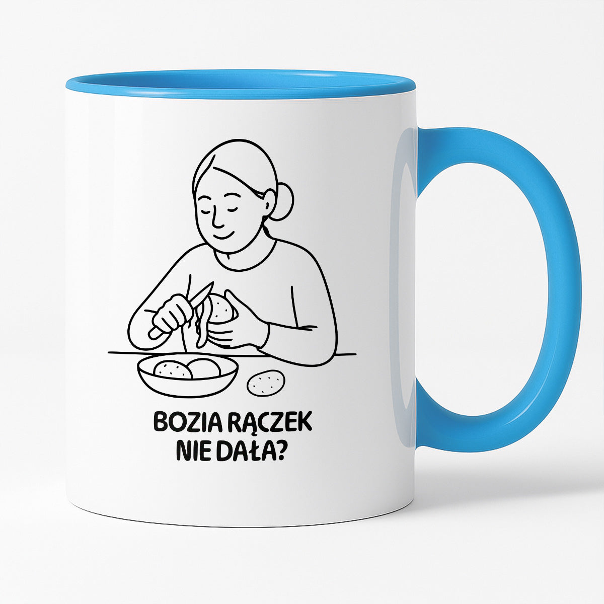 Kubek z nadrukiem "Bozia rączek nie dała?" - Cytaty MAMY - DZIEŃ MAMY