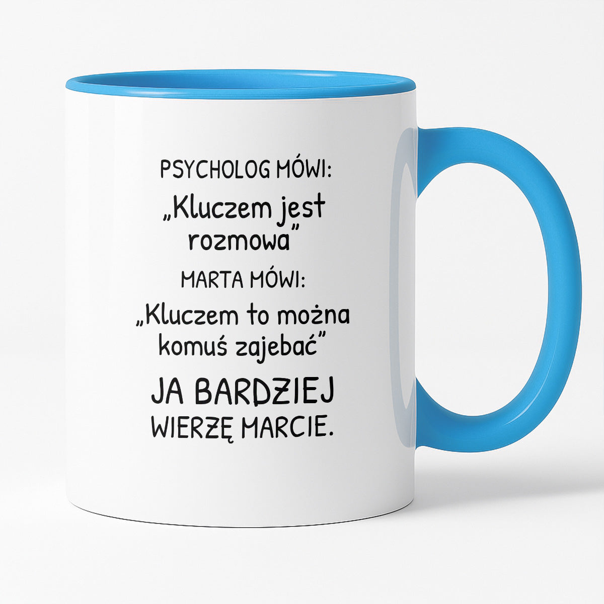 Kubek z nadrukiem - "Psycholog mówi" z IMIENIEM