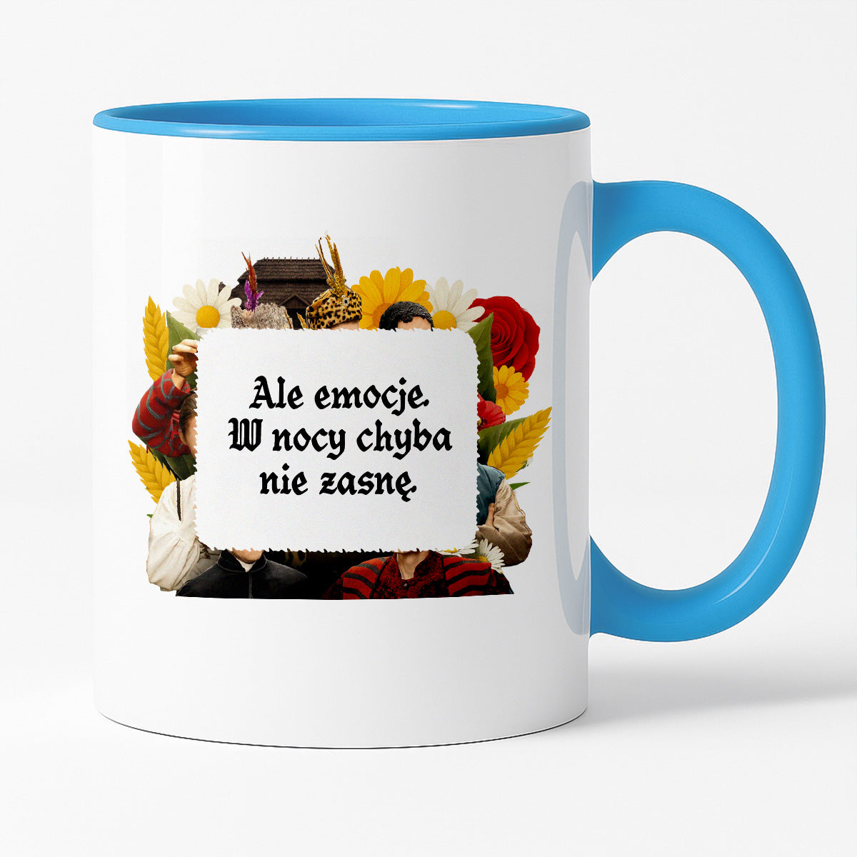 Kubek z nadrukiem "Ale emocje. W nocy chyba nie zasnę." NOWE 1670