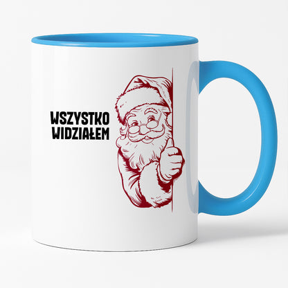 Kubek świąteczny z Mikołajem "Wszystko widziałem"