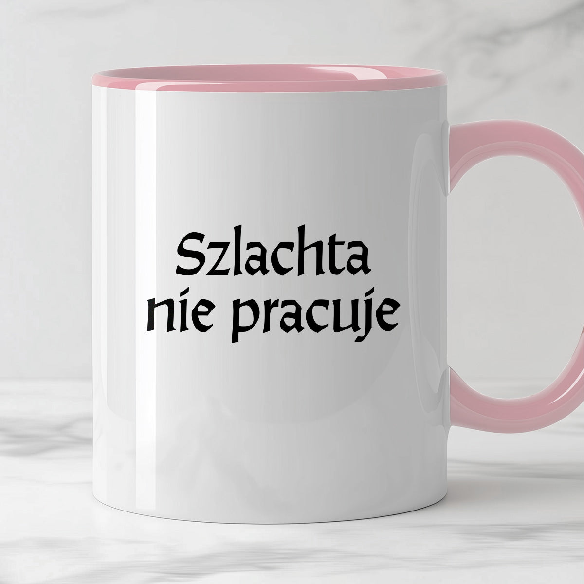 Kubek z nadrukiem "Szlachta nie pracuje" v2