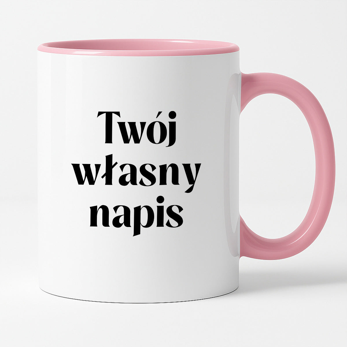 Kubek spersonalizowany z własnym napisem I
