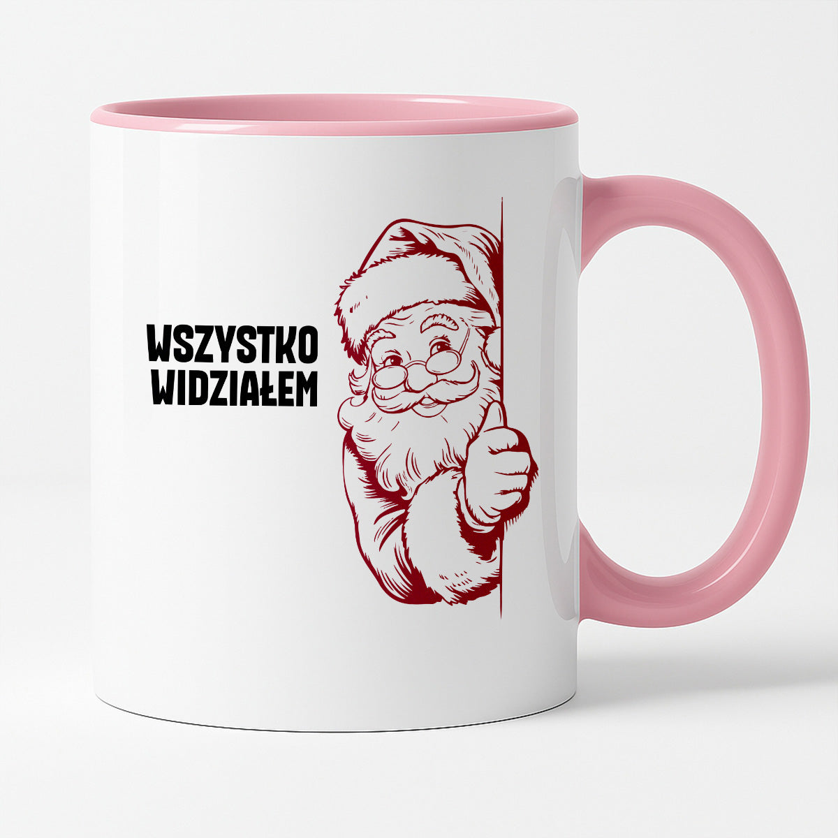 Kubek świąteczny z Mikołajem "Wszystko widziałem"