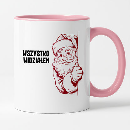Kubek świąteczny z Mikołajem "Wszystko widziałem"