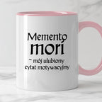 Kubek z nadrukiem "Memento mori - mój ulubiony cytat motywacyjny" v2