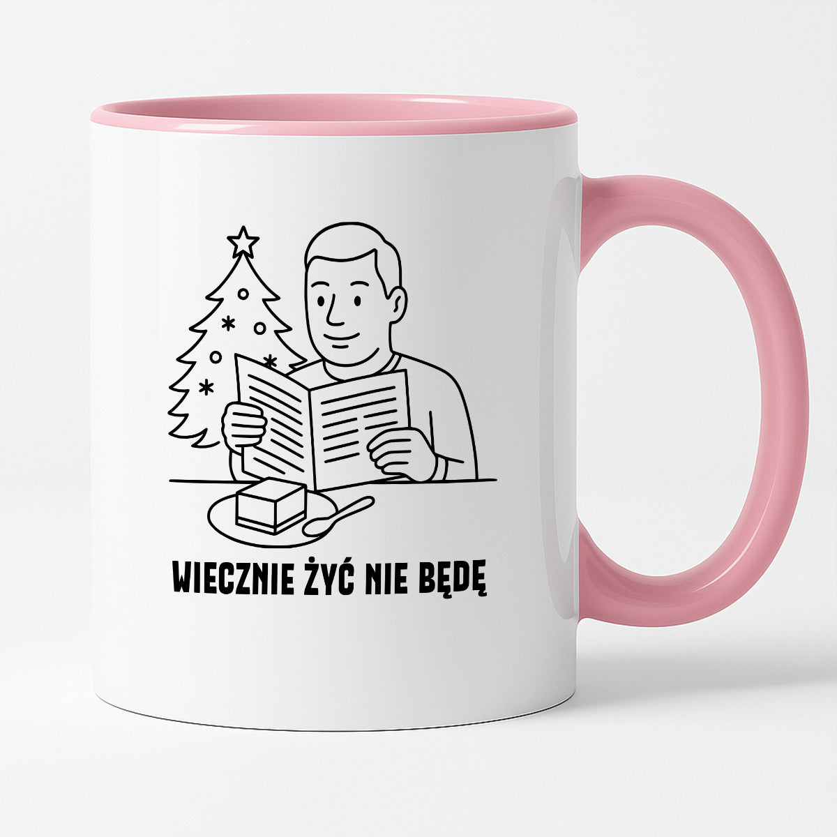 Kubek świąteczny z cytatem TATY - "Wiecznie żyć nie będę"