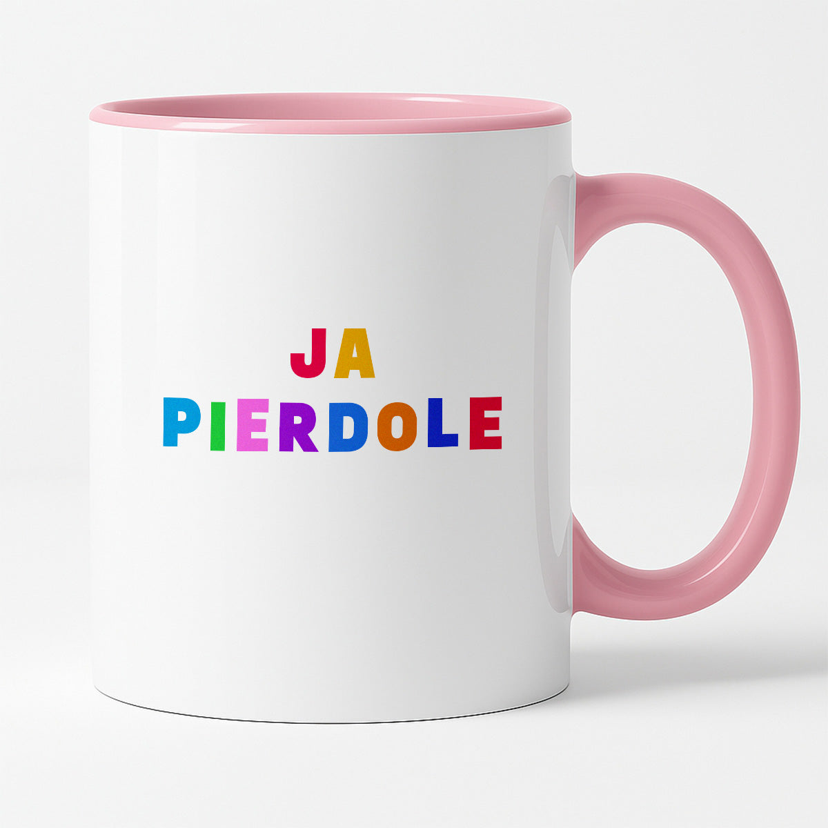 Kubek z kolorowym nadrukiem "ja pierdole"