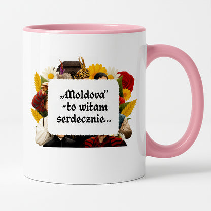 Kubek z nadrukiem "„Moldova” to witam serdecznie..." NOWE 1670