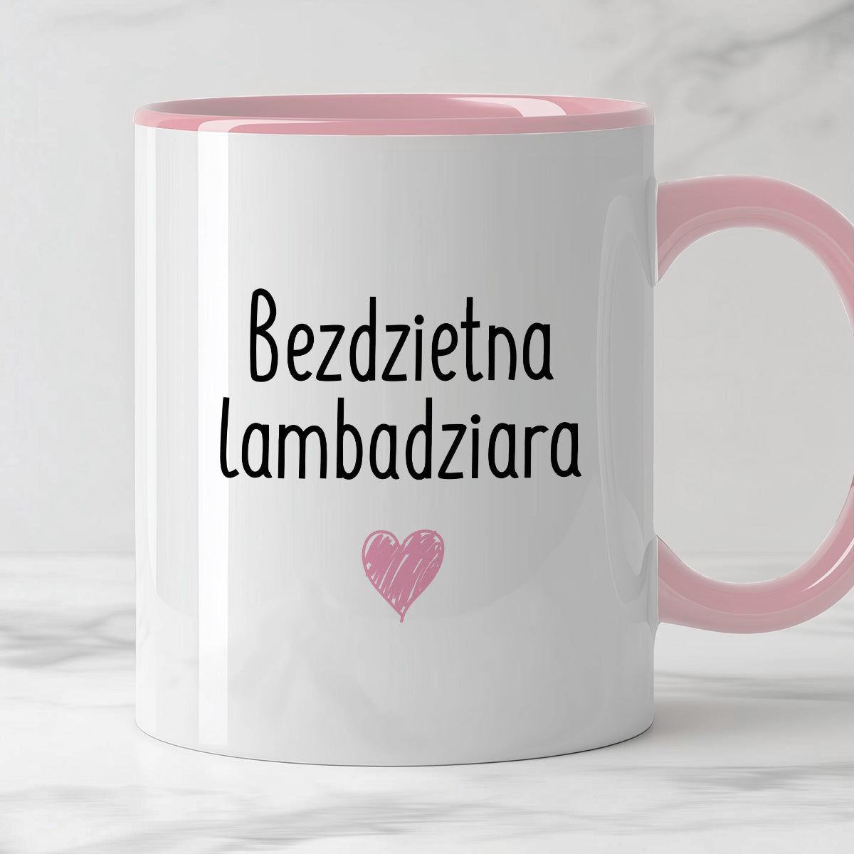 Kubek z nadrukiem "Bezdzietna lambadziara"