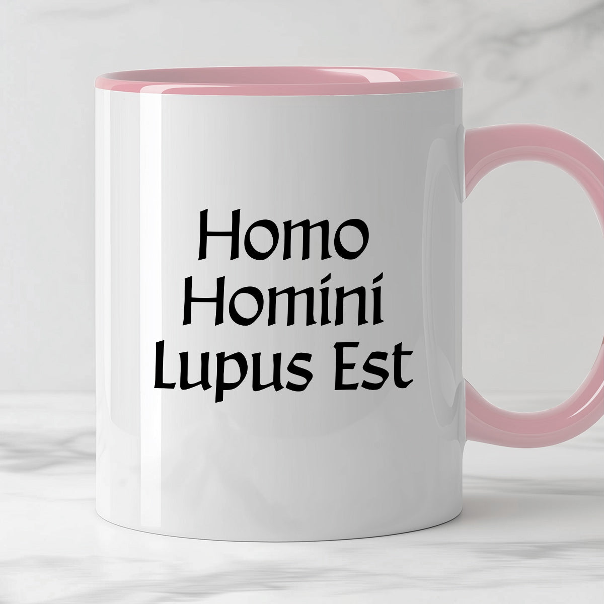 Kubek z nadrukiem "Homo Homini Lupus Est" v2