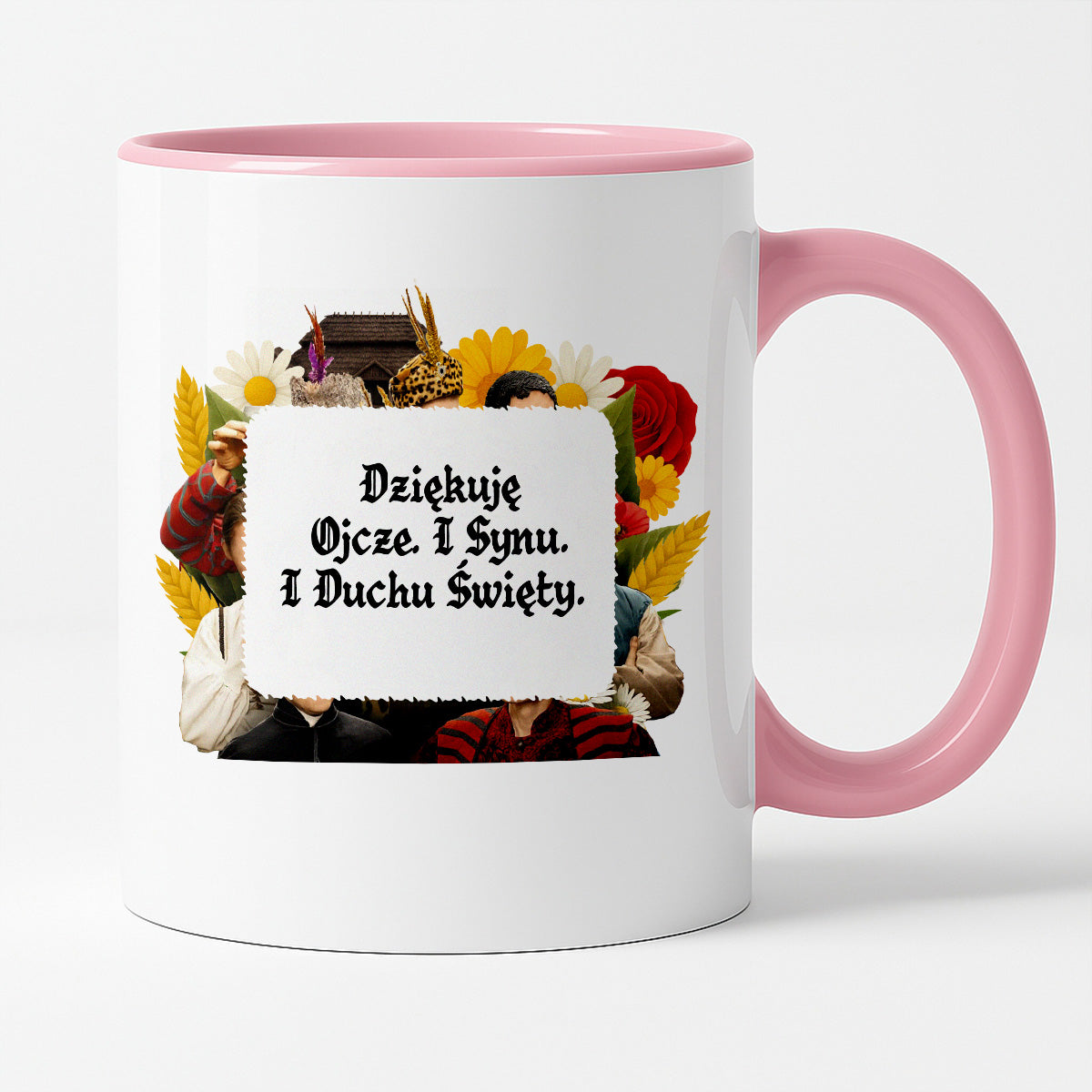 Kubek z nadrukiem "Dziękuję Ojcze. I Synu. I Duchu Święty" NOWE 1670