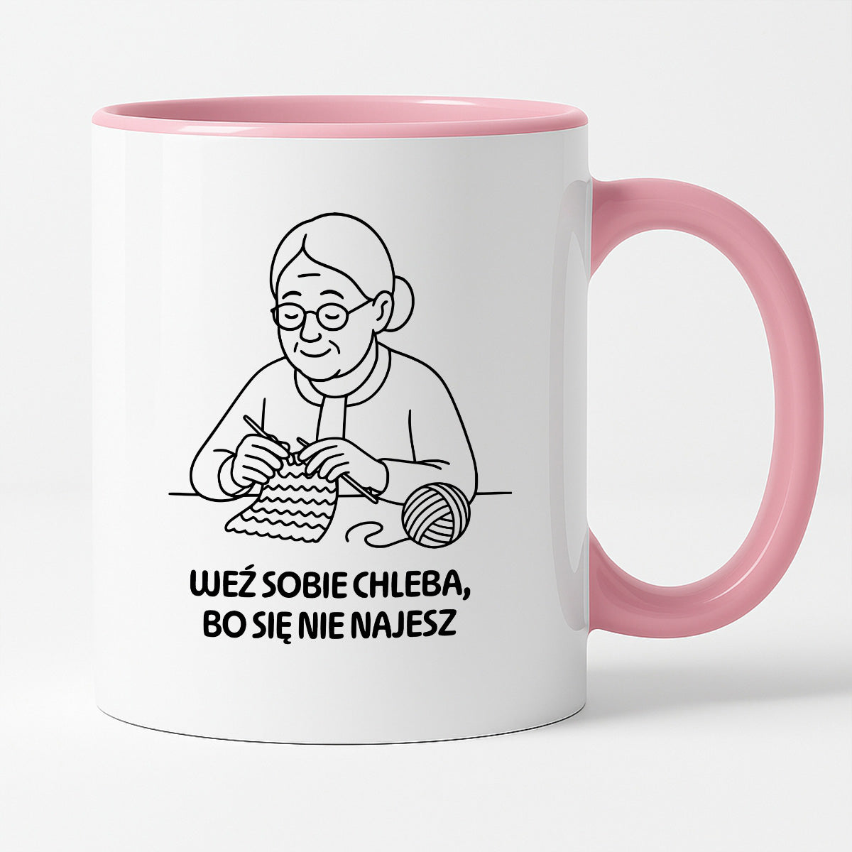 Kubek dla Babci / Dziadka - "Weź sobie chleba, bo się nie najesz"