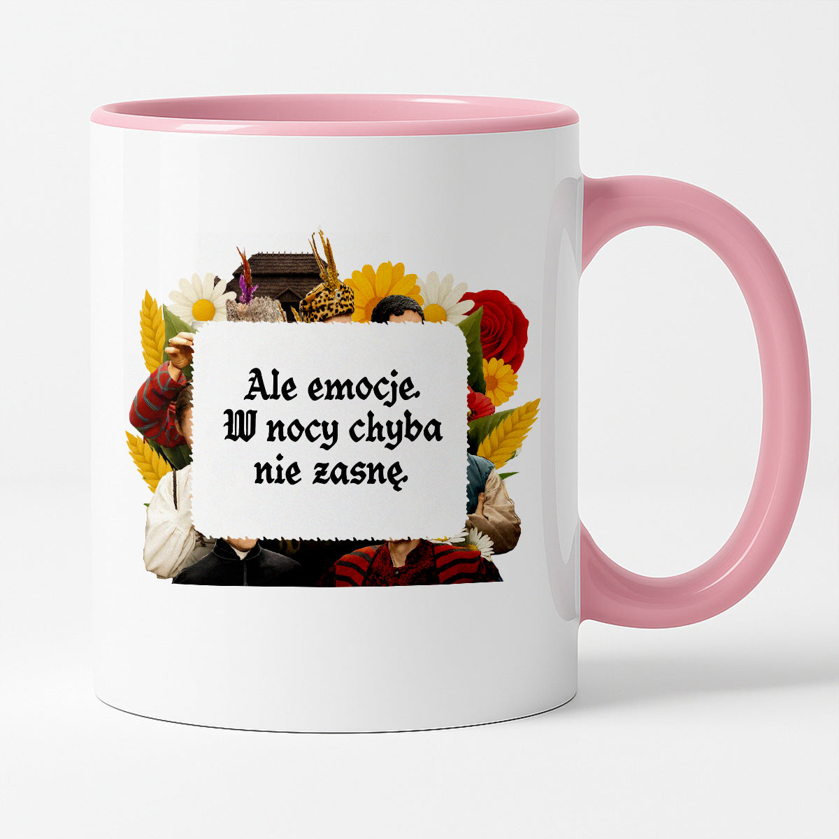 Kubek z nadrukiem "Ale emocje. W nocy chyba nie zasnę." NOWE 1670