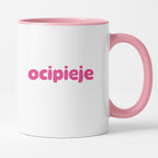 Kubek z nadrukiem "ocipieje"