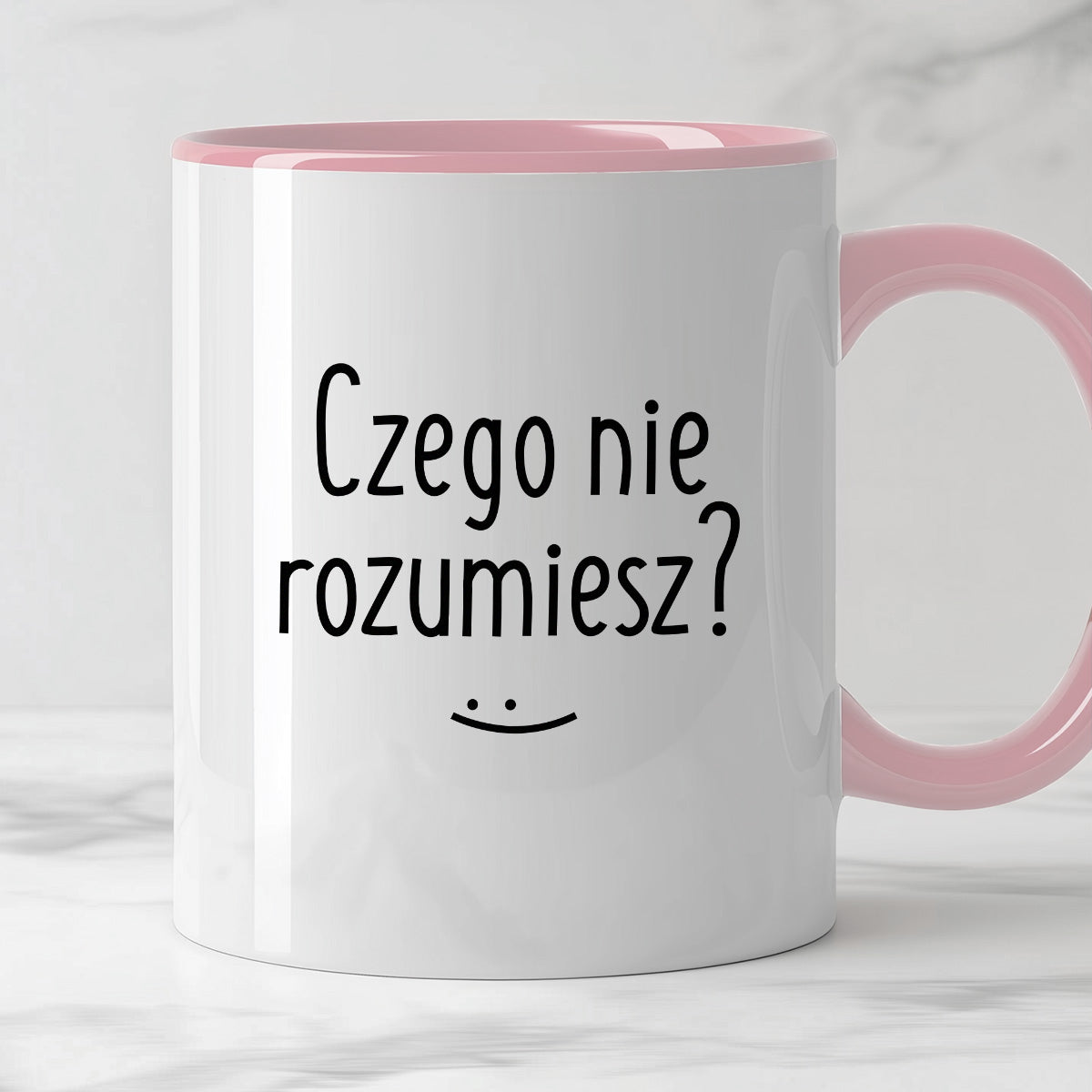 Kubek z nadrukiem "Czego nie rozumiesz?"