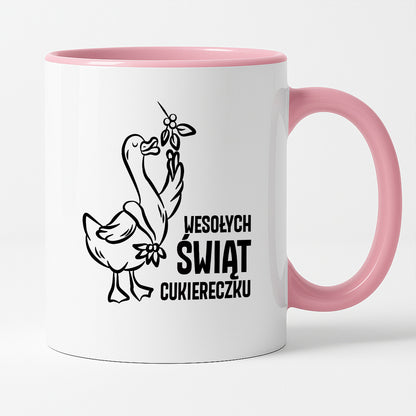 Kubek świąteczny z GĄSKĄ - "WESOŁYCH ŚWIĄT CUKIERECZKU"