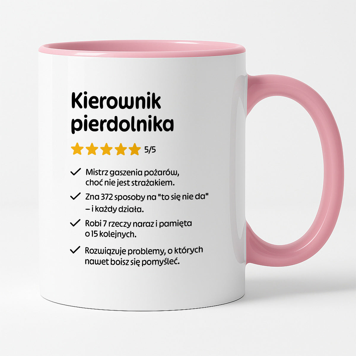 Kubek z nadrukiem "Kierownik pierdolnika"