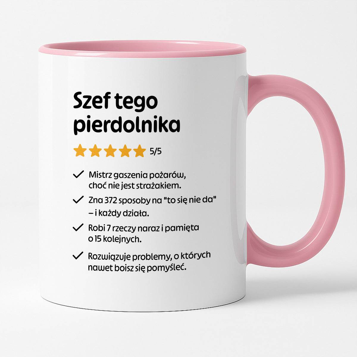 Kubek z nadrukiem "Szef tego pierdolnika"