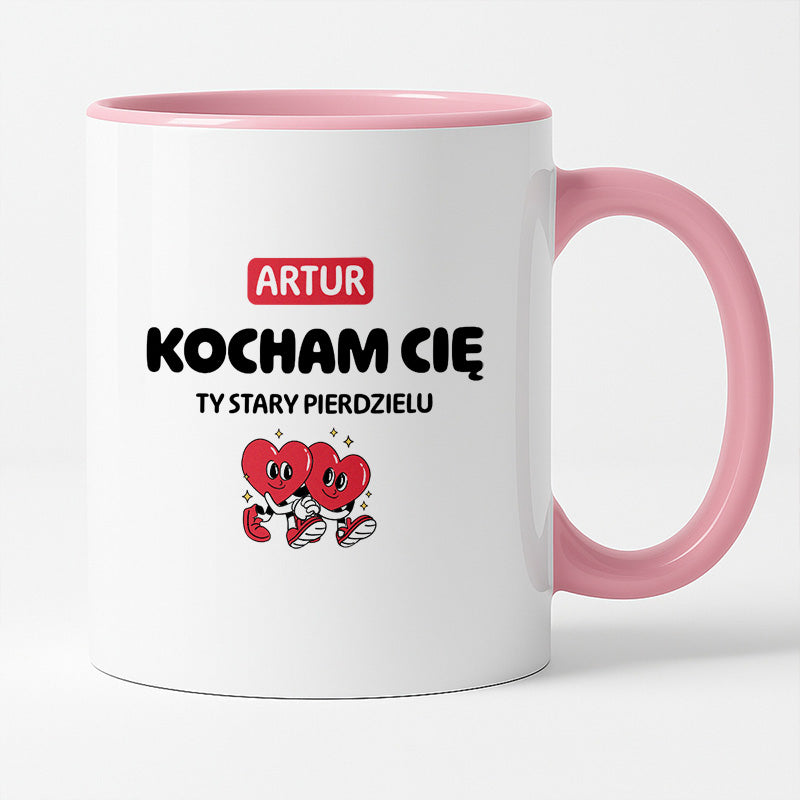 Kubek spersonalizowany z IMIENIEM "Kocham Cię STARY PIERDZIELU I"