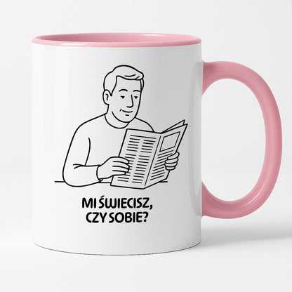 Kubek z nadrukiem "Mi świecisz czy sobie?" - Cytaty TATY - DZIEŃ TATY