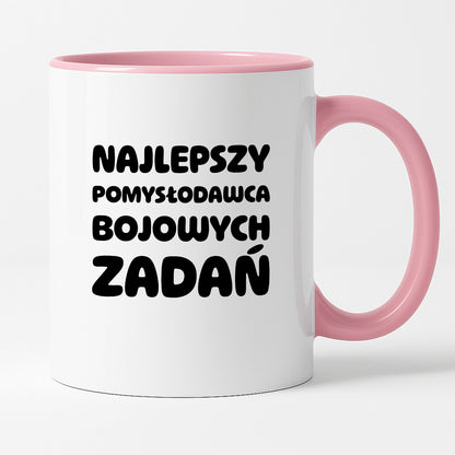 Kubek z nadrukiem - "Najlepszy pomysłodawca bojowych zadań"