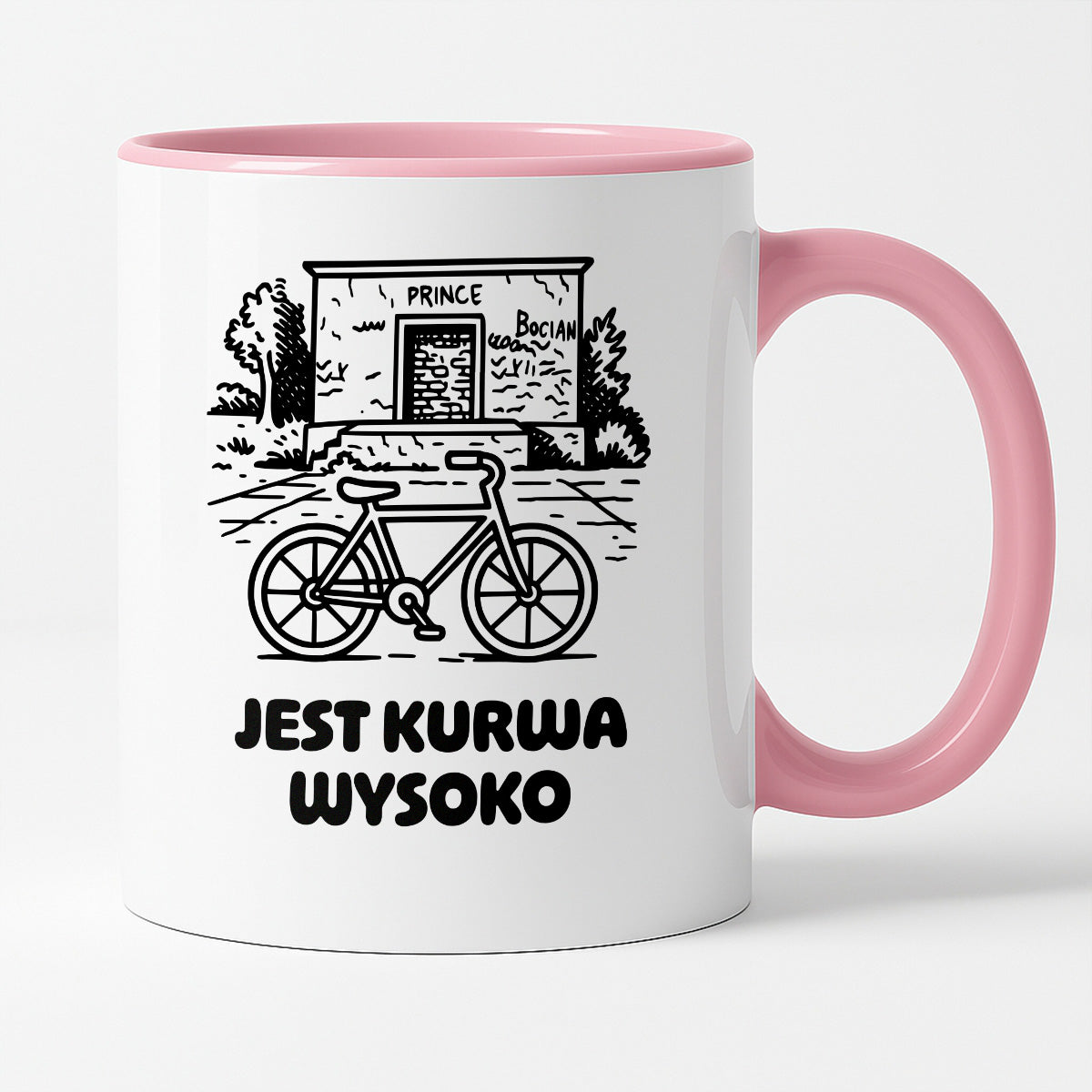 Kubek z nadrukiem - HITY POLSKIEGO INTERNETU - PAWEŁ JUMPER - "Jest kurwa wysoko"