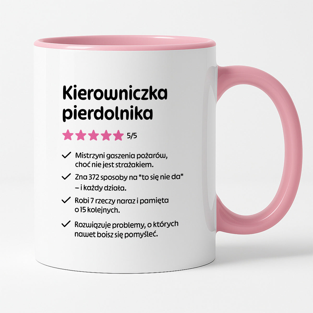 Kubek z nadrukiem "Kierowniczka pierdolnika"