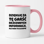 Kubek z nadrukiem - "Dziękuję za tę garść bezcennych informacji"