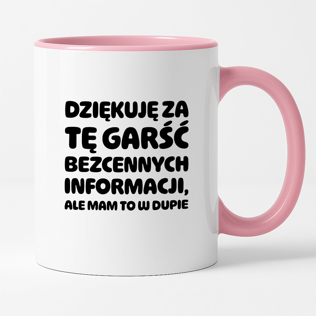 Kubek z nadrukiem - "Dziękuję za tę garść bezcennych informacji"