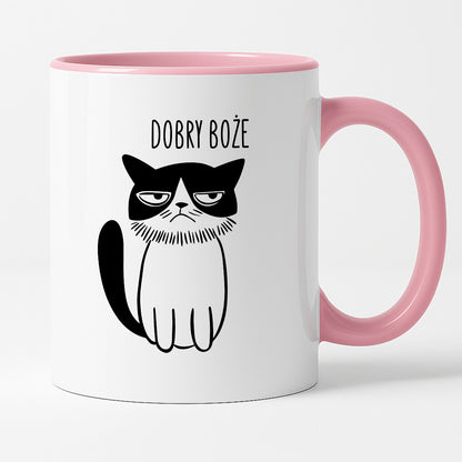 Kubek z nadrukiem - "DOBRY BOŻE" KOT