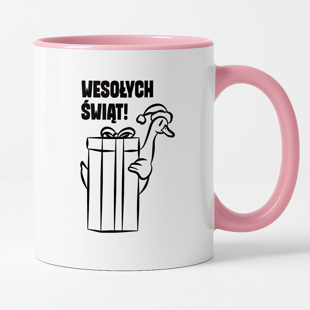 Kubek świąteczny z GĄSKĄ - "WESOŁYCH ŚWIĄT"