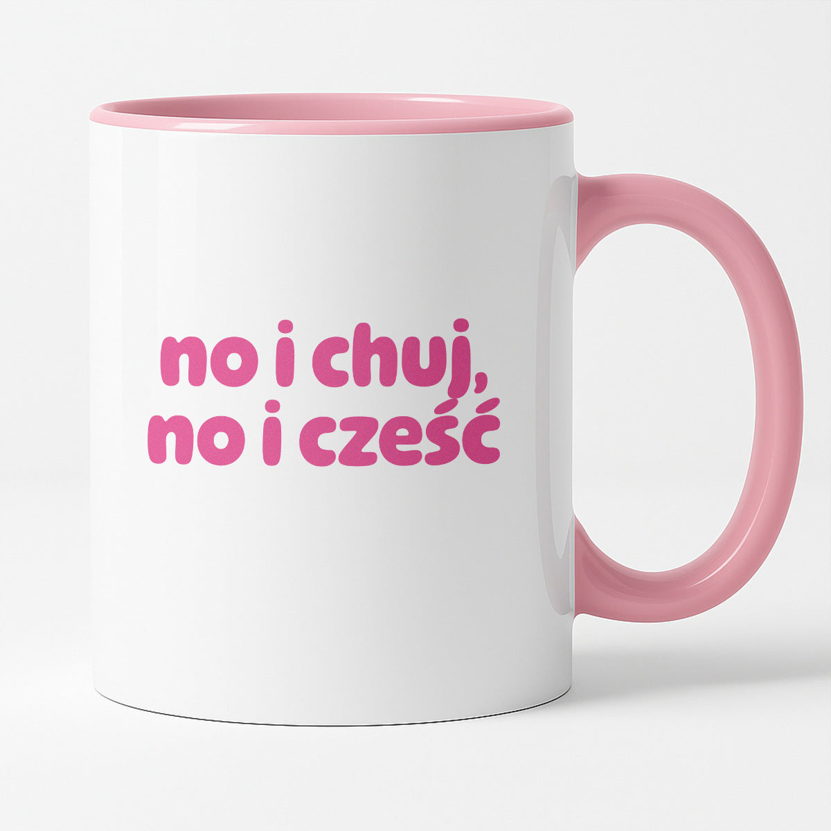 Kubek z nadrukiem "no i chuj no i cześć"
