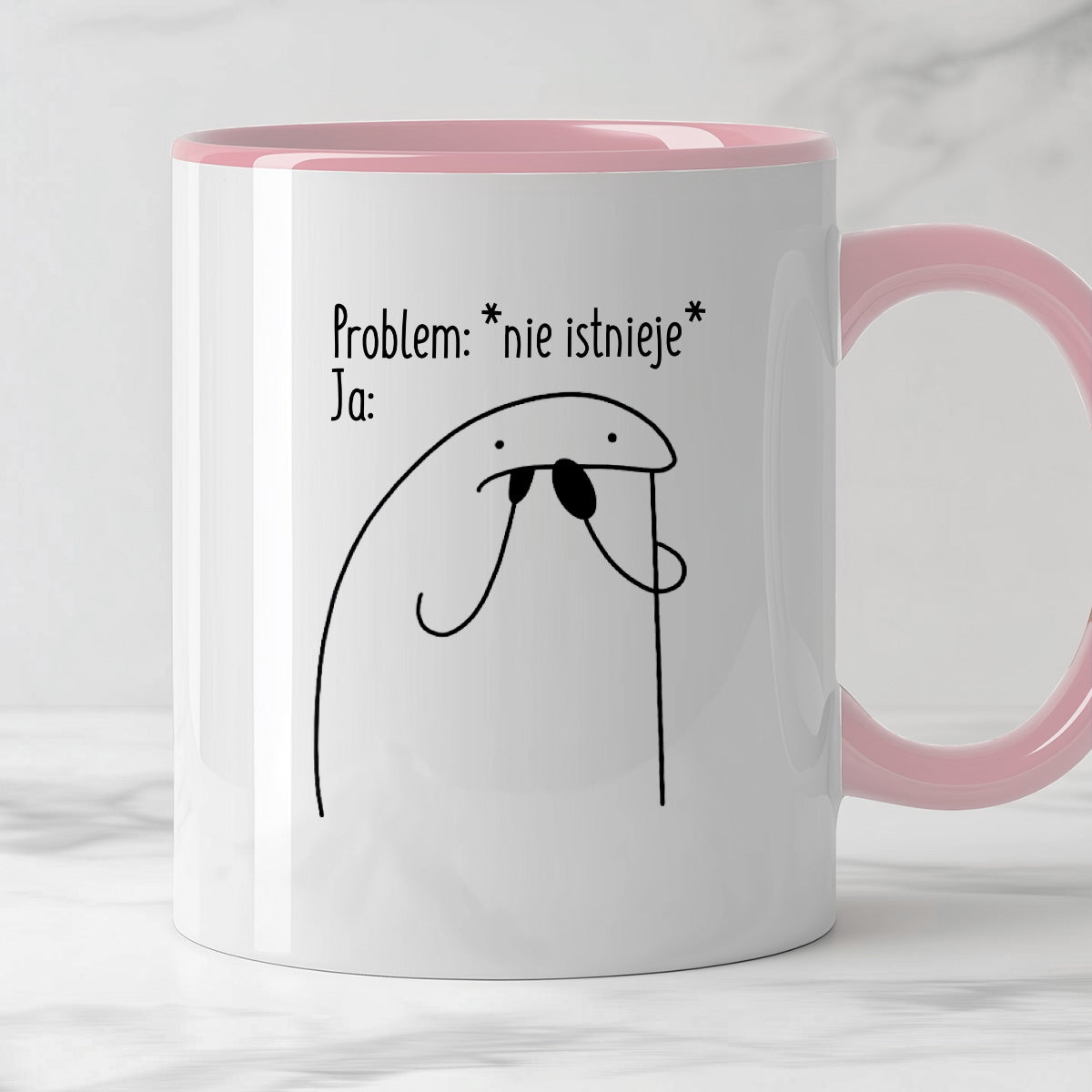 Kubek z nadrukiem "Problem: *nie istnieje* Ja:"