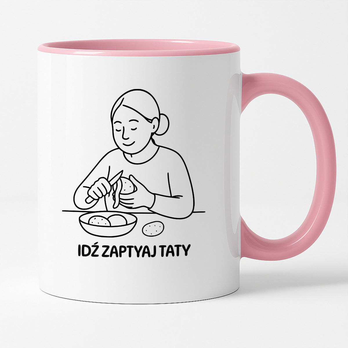 Kubek z nadrukiem "Idź zapytaj Taty" - Cytaty MAMY - DZIEŃ MAMY