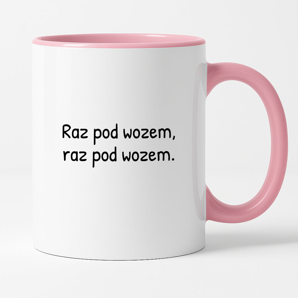 Kubek z nadrukiem - "Raz pod wozem, raz pod wozem."